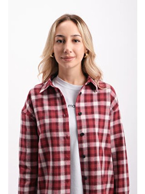 WE AND ME Oversize Geniş Kalıp Kareli Gömlek