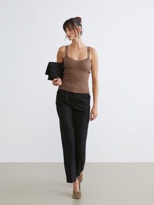 Soulife Carrot Fit Kadın Pileli Pantolon