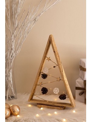 Empressco Bej Ahşap Yılbaşı Ağacı, Doğal ve Şık Dekorasyon Için Ideal Seçim