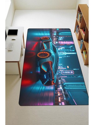 Dolce Mariee  Parlak Kadife Kumaş Dijital Baskı Dot Kaymaz Tabanlı Çocuk ve Genç Odası Halısı H0674