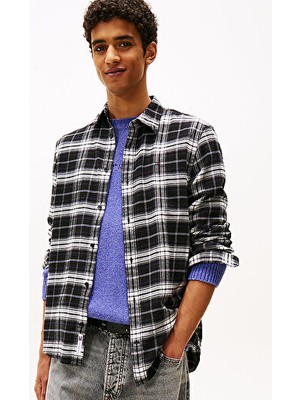 Tommy Hilfiger Erkek Siyah L/s Gömlek