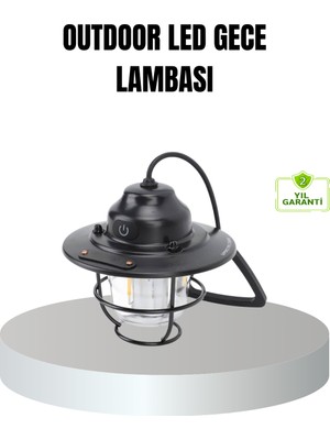 Tgzm Retro Kamp Lambası Su Geçirmez Taşınabilir Gece Işığı Uzun Pil Ömürlü - TG0012-2RPA13