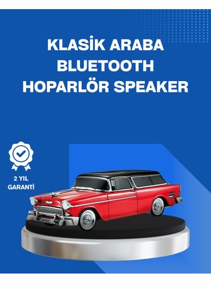 Tgzm Retro Araba Şekilli Kablosuz Bluetooth Hoparlör - TG0012-2RGTC4