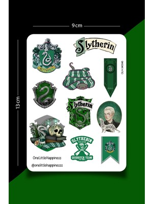 One Little Happiness Harry Potter Slytherin Temalı Sticker Seti | Bullet Journal Sticker | Defter | Çıkartma | Scrapbook