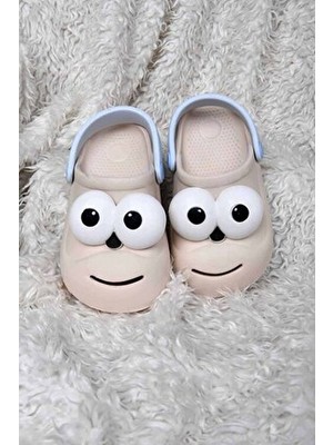 Twingo Twg 101 Ekru Renkli Çocuk Terlik Günlük Kullanım İçin Ortopedik Taban Eva Malzemeden