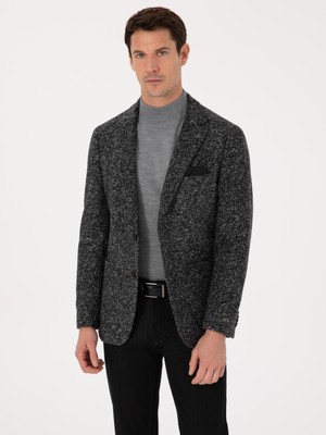 Cacharel Erkek Füme Ekstra Slim Fit Yün Karışımlı Ceket 50272729-VR058
