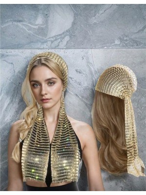 Marsilyan Taşlı Kafa Aksesuarı Kristal Bandana