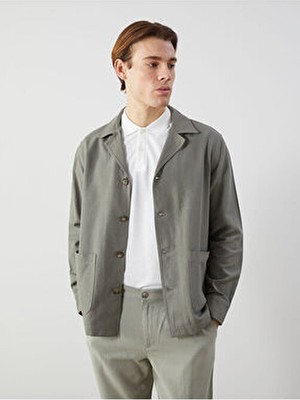 LC Waikiki Southblue Standart Kalıp Keten Görünümlü Erkek Blazer Ceket