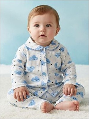 Buufuu Bebek Yenidogan Çocuk Kiz Erkek Pamuklu Oyali Pijama Takımı Hediyelik
