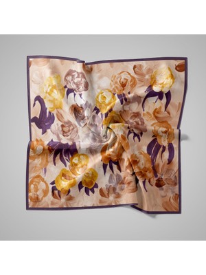 Piramit Naturel Eşarp | Renkli Tomurcuklar