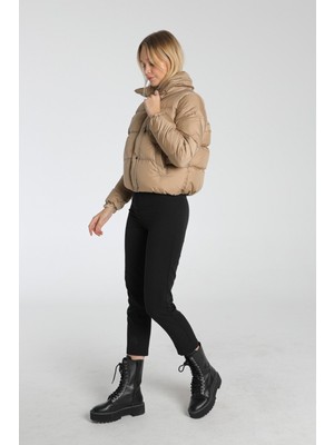 Pique Kadın Mont Leylak