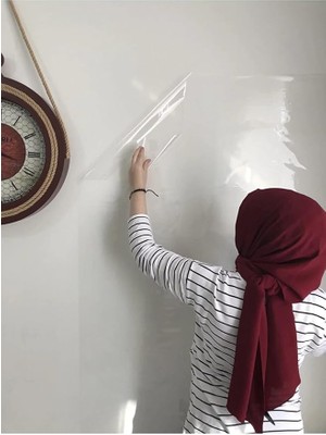 CetKing Kağıt 2 Tane Şeffaf Tahta Akıllı Kağıt Tahta 60X100 Yazı Tahtası ve Kalem