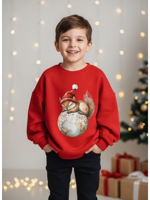 Little Aden Yılbaşı Temalı Özel Tasarım Erkek Çocuk Sweatshirt