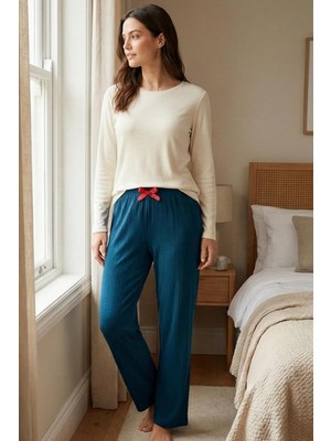 Morro Kadın Rahat Kesim Alt Pijama / Yumuşak Kumaş Eşofman Altı / Günlük Ev Giyimi Pijama Altı