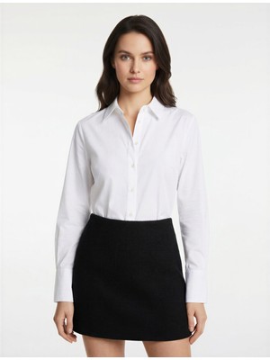 Koton Slim Fit A Kesim Mini Tüvit Etek