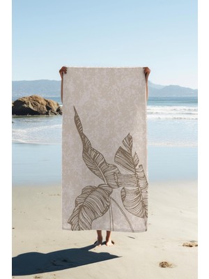 Dolce Mariee Dijital Baskı Plaj Deniz Havlusu Modern Desenli Peştamal HVL0087