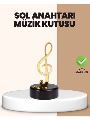 Pazarcan Sol Anahtarı Temalı Döner Müzik Kutusu Melodili Dekoratif Ürün