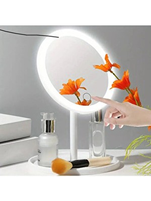  dokunmatik parlaklık ayarlı ışıklı  makyaj aynası, table lamp makeup mırror