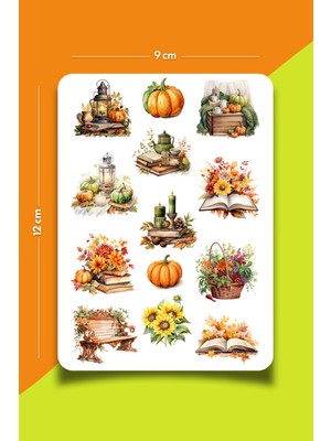 One Little Happiness Bal Kabağı Temalı Sticker Seti | Bullet Journal Sticker | Defter | Çıkartma | Scrapbook