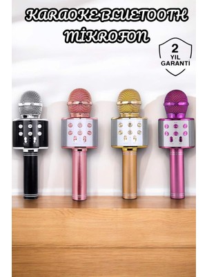 Tgzm Şarjlı ve Uzun Pil Ömürlü Karaoke Mikrofon USB Bellek Destekli Profesyonel Ses - TG0012-2RE6H4