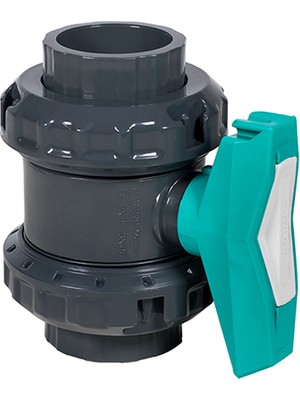 Fitvalf Uh-Pvc Yapıştırma Muflu Küresel Su Vanası Ø63-PN16