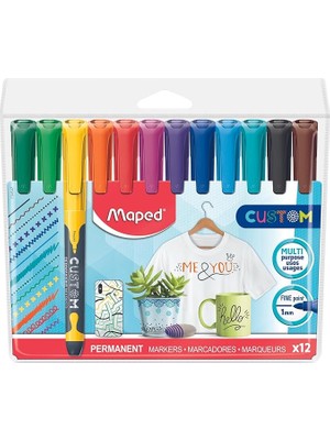 CetKing 512511 Permanent Marker, Ince Uclu, Askili Paket 12'li