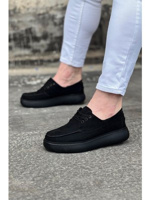 Virtustore Kömür Süet Ortopedik Taban Erkek Casual Ayakkabı