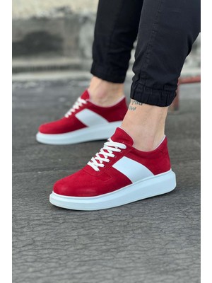 Virtustore Kırmızı Süet Erkek Casual Ayakkabı