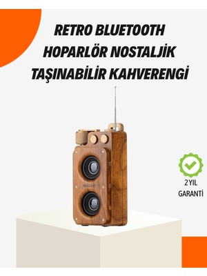 Tgzm Ahşap Tarzı Kablosuz Hoparlör 5W Güçlü Bass Tf USB Aux - TG0012-2RPBD6
