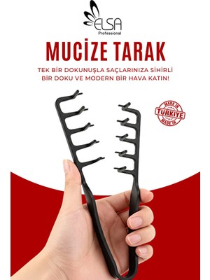 Elsa Professional Dolaşık Açıcı Mucizevi Tarak Plastik Malzeme ile Tüm Saçlar için Kullanım
