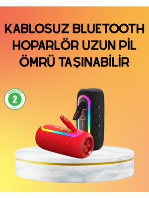 Tgzm Yüksek Ses Kaliteli Kablosuz Hoparlör LED Işıklı - TG0012-2RFAF7