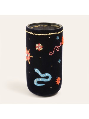 Zsa Zsa Zsu Aravalı El Işi Vazo 13X13X25 cm Lacivert