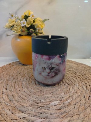 Cam Kavanoz Küllük Kedi