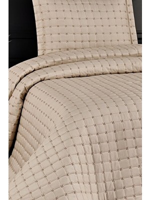 Hayal Cappicino Yatak Örtüsü Tek Kişilik Kapitone Nakış Işlemeli Üreticiden