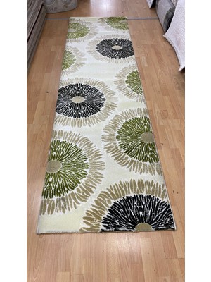 Tuna Halı Saray Samyeli 80X300 Ölçülerinde Yolluk Halı   11546 Krem Turkuaz