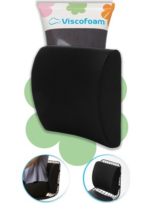 Visco Bel Yastığı, Ortopedik Destek, Ofis ve Araç Koltuk Için