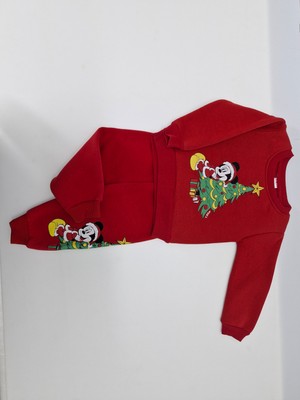 Evitle Noel Mickeyli Baskılı Polar 2'li Takım 2 Yaş