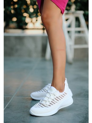 Shoegar Wina Beyaz Triko Spor Ayakkabı