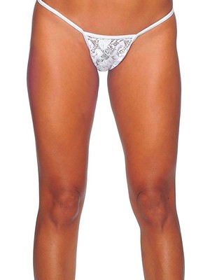 Beyaz Dantelli Tanga BRF1165