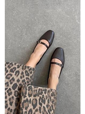 Straswans Wigins Kadın Hakiki Deri Babet Kahve