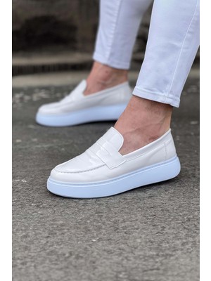 Virtustore Beyaz Rugan Erkek Casual Ayakkabı