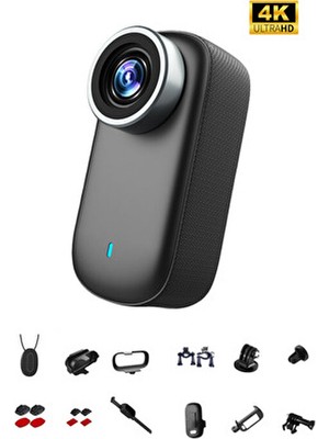 Metontech Mini 4K Ultra Hd Wi-Fi Aksiyon Kamerası | IP65 Su Dayanıklı | Geniş Açı - Yedek Başlıklar
