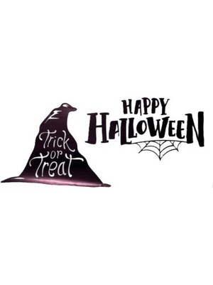 Ett Happy Halloween Temalı Duvar Stickerı