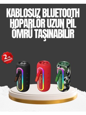 Tgzm Taşınabilir Şarjlı Bluetooth Hoparlör Güçlü Bas - TG0012-2RFFC9