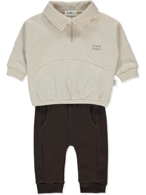 Bebetto Üç Ip Sweat 2li Takım (Self Enjoy) Kahverengi