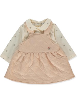 Bebetto Kapitone Elbise 2li Takım (Petite Fleurs) Bej