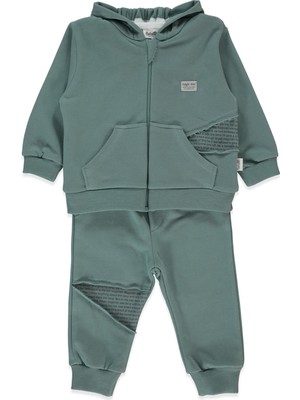 Bebetto Iki Ip Kapşonlu Hırka 2li Takım (Magıc Star) Yeşil