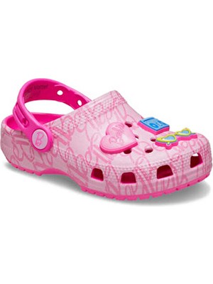 Crocs Classic Clog K Barbie Pembe Kadın Çocuk Terlik Tüm Sezonlar İçin Hafif ve Konforlu