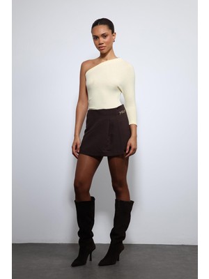 Antioch Sarı Asimetrik Yaka Top