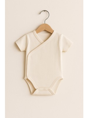 Babytex Kısa Kollu Kruvaze Krem Zıbın Body&zıbın %100 Pamuk